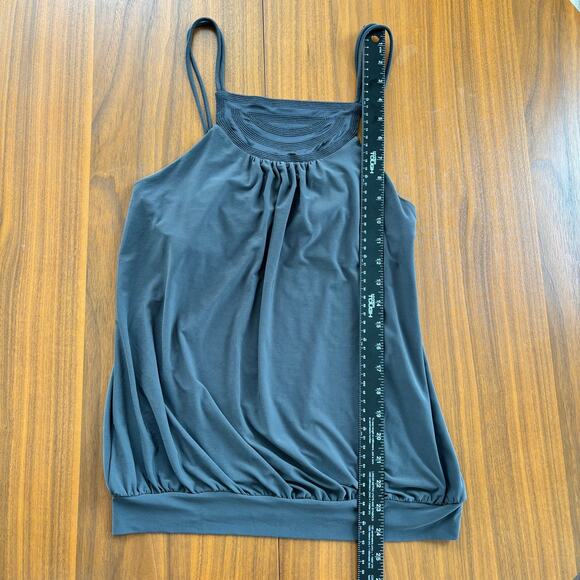 Y2K The Limited Dark Gray Flowy Tank Elastic Waistband Double Straps Size Small - Picture 4 of 9